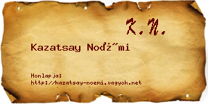 Kazatsay Noémi névjegykártya